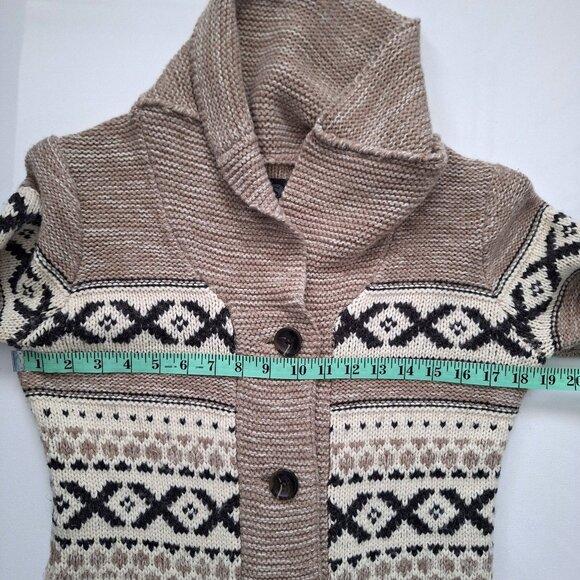 Sansara Brown, Beige and Cream Button Down Knit Cardigan - Picture 8 of 8